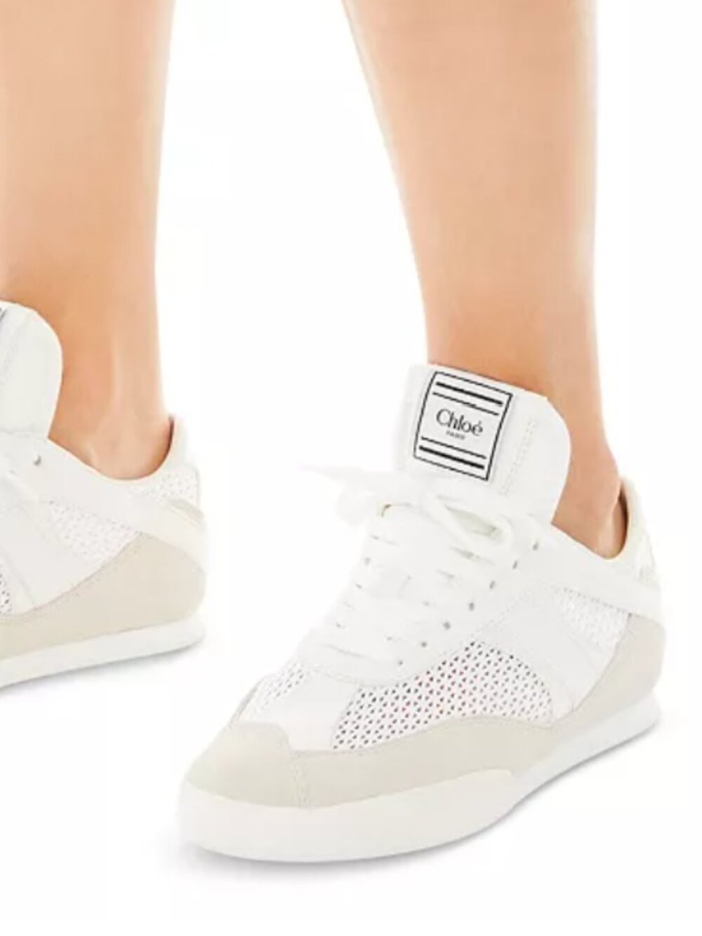 Chloé Women's Kick Low Top Sneakers White Size 40 EU 10 US